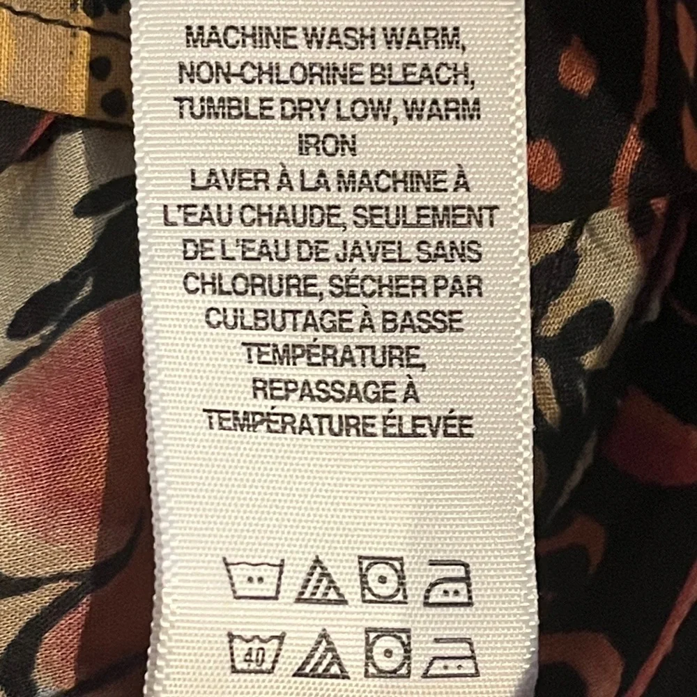 Lucky Brand Multicolor Boho Shirt,roll- up tab sleeves, 
Floral Print
SZ M - Picture 9 of 9